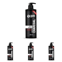Beardo Activated Charcoal Face Wash for men, 200ml | For Deep Pore Cleaning and Removes Dirt | face wash for acne and pimples | face wash for oily skin (Pack of 4)