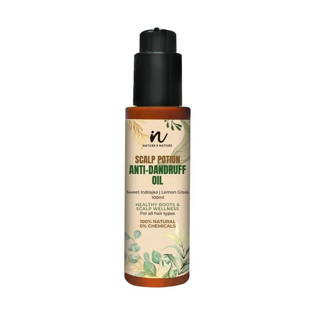 Nature4Nature Scalp Potion Anti-Dandruff Hair Oil | Non Sticky Formula | Dandruff Control | Scalp Nourishment & Hydration | For Men & Women | All Hair Types | 100 ml