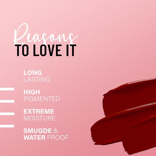 Seven Seas Pure Liquid Lipstick, Matte Finish, Purple (Scarlet, 7ml)