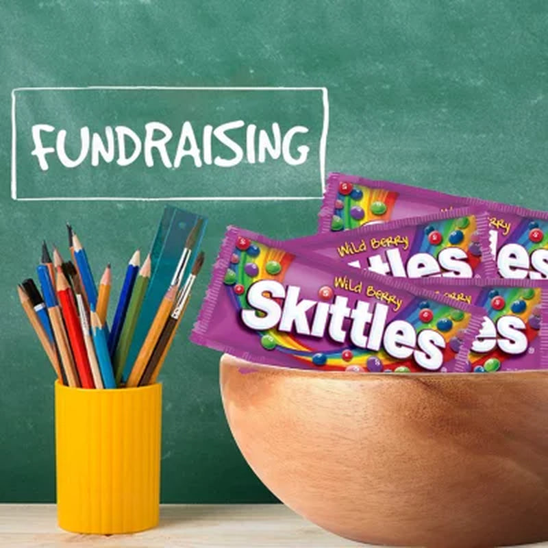 Skittles Wild Berry Fruity Chewy Candy Full Size Bulk Pack 2.17 Oz., 36 Ct.