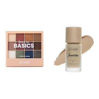MARS 12 Shades Back to Basics Eyeshadow Palette with Free Applicator (14.4 gm) (Shade-01) High Coverage Liquid Matte Foundation | Blemish Free & Blendable Foundation For Makeup (40Ml) (Shade-04, All)