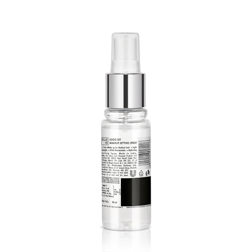 ELLE 18 SOOO SET Setting Spray, Seamless finish, Long Lasting & Hydrating makeup fixer, Light-weight and Non-sticky, Infused with Niacinamide | 60ml