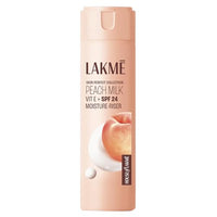 Lakme Peach Milk Ceramide Moisturizer with SPF 24 & Hyaluronic for Intense Moisturizing and Skin Protection from UVA/B Rays | With Skin Conditioner| For Dry Skin, Normal Skin & Sensitive Skin 200ml