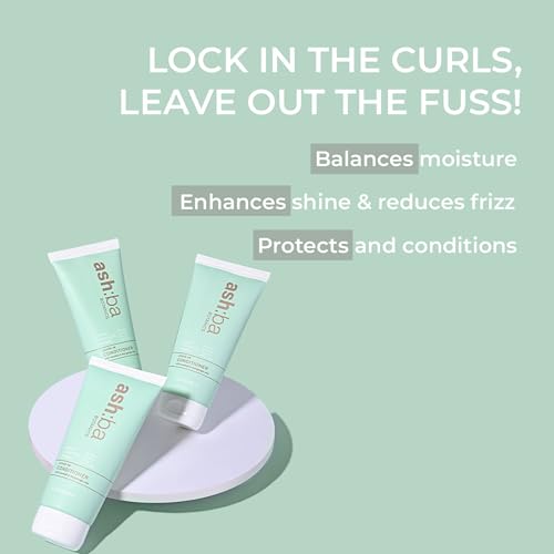 Ashba Botanics Leave-in Conditioner for Frizzy, Wavy & Curly Hair | Hair Cream For Men & Women | Moisturizes, Protects, Nourishes & Adds Shine to Dry & Damaged Hair | Silicone Free (50, millilitre)