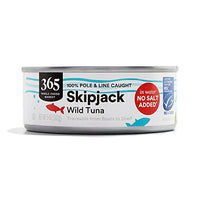 365 Tuna Skipjack In Water No Salt Added, 5 Ounce