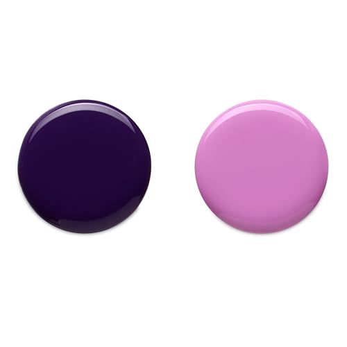 Typsy Beauty 2 In 1 Gel Nail Polish | Purple & Light Purple | Quick Drying | Glossy Finish | Long Lasting | Chip Resistant |10 ml