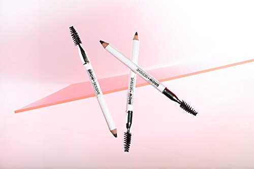wet n wild Brow-Sessive Brow Pencil 9g- Dark Brown, Dual-Ended Eyebrow Pencil with Spoolie Brush for Thin and Thick Eyebrows, Natural Look Formula, Buildable Color Definition