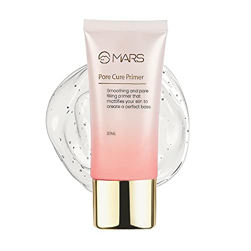 MARS Pore Cure Long Lasting Makeup Primer, Transparent, 30 ml,MARS Matte Liner | One Swipe Smooth Application | Long Lasting Lip Pencil | (1.6gm) (14-Choco Butte