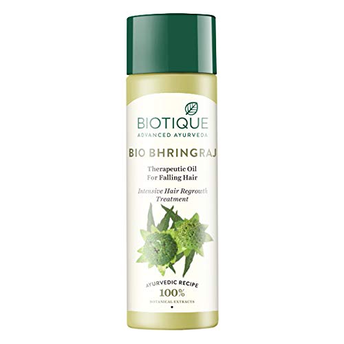 Biotique Bio Bhringraj Fresh Growth Therapeutic Oil, 120ml And Biotique Bio Kelp Protein Shampoo For Falling Hair Intensive Hair Regrowth Treatment, 650ml
