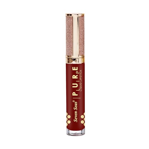 Seven Seas Pure Liquid Lipstick, Matte Finish, Purple (Scarlet, 7ml)