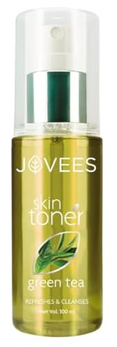 Jovees Herbal Green Tea Skin Toner with Cleanses & Moisturises | Pore Tightening | For Oily, Acne Prone Skin | Paraben & Alcohol Free | 100ml