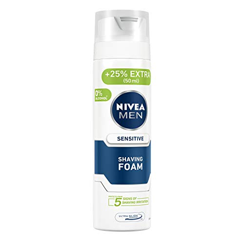 NIVEA MEN Shaving, Sensitive Shaving Foam, 250ml & NIVEA Men Face Wash for Oily Skin, Oil Control for 12hr Oil Control with 10x Vitamin C Effect, 100 g