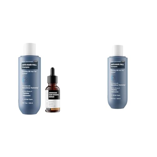 Bare Anatomy Anti Hair Fall Shampoo|5x Hair Fall Control & Growth 250ml 3% Redensyl + 4% Anagain + 3% Baicapil + 1% Capilia Longa 30mL Anti Hair Fall Shampoo Vegan For Women & Men | 250ml