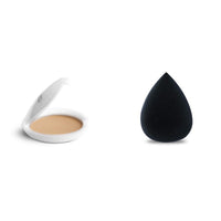 Colorbar Radiant White UV Fairness Compact Powder SPF 18-002 Shell & Blend-itude Makeup Sponge - HoT Black 001 Combo