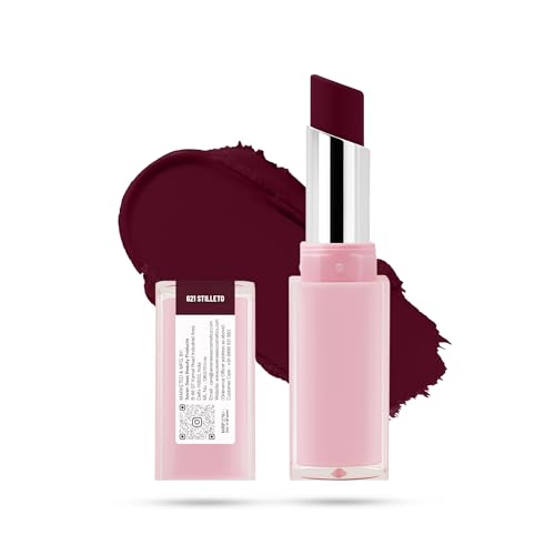 Seven Seas Creamy Matte Long Stay Lipstick | Smooth Glide | Waterproof & smudge proof lipstick | High Rich colors Matte Finish Lipstick (STILLETO, 3.5g)