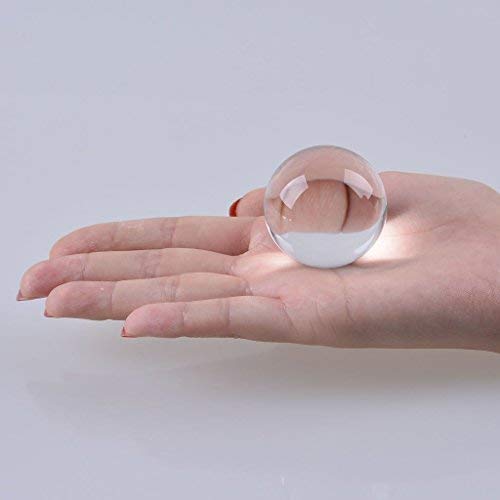 LONGWIN 40mm(1.6 inch) Solid Mini Fengshui Crystal Ball Healing Crystals(Clear) Clear
