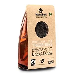 Makaibari Tea Treasures Summer Solstice Muscatel | Organic Darjeeling Second Flush Whole Leaf Black Tea | USDA Certified Premium Black Tea | 100 Grams|Loose Leaves