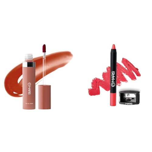 MARS Drip Lip Mist for Women (4.5 ml) (01-Peachy Drip) Reapplication Long Lasting Crayon Lipstick up to 12 Hours Stay (3.5 gm) (06-I Won't Give up)