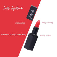 Bloom Beauty Bullet Lipstick Creamy Matte Finish Hydrating & Long-Lasting,Scarlet Bloom