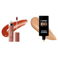 MARS Drip Lip Mist for Women (4.5 ml) (01-Peachy Drip) Reapplication BB Cream Lightweight Foundation (30 ml) (Tan)