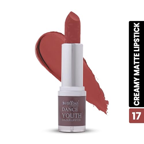 Shryoan Dance Youth Colour Matte Lipstick | 24hr Long Lasting, Velvet Texture, Matte Finish, Easy to Glide and Easy to Use (3.8g) (Shade-17)