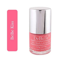 DeBelle Gel Nail Polish Bebe' Kiss (Hot Pink Nail Paint)|Non UV - Gel Finish |Chip Resistant | Seaweed Enriched Formula| Long Lasting|Cruelty and Toxic Free| 8ml Glossy Finish