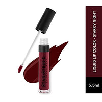 STARSTRUCK BY SUNNY LEONE Glossy Liquid Lip Color, Dark Maroon | Highly Pigmented, Hi-Shine & Non-Sticky Formula | Lip Gloss For Girls, Women | Starry Night