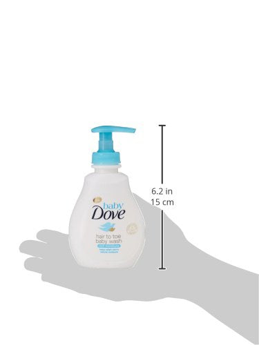 Baby Dove Rich Moisture Hair to Toe Baby Wash 200 ml, No Tears Body Wash for Baby's Soft Skin - Hypoallergenic, No Sulphates, No Parabens
