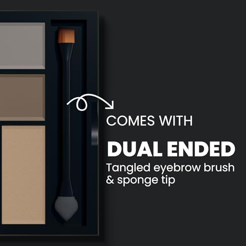 Seven Seas The Way Eye Want Eyebrow Palette | Travel Friendly | Easily Blendable | With Dual Ended Eyebrow Brush and Sponge (Shade-03, 11.5g)