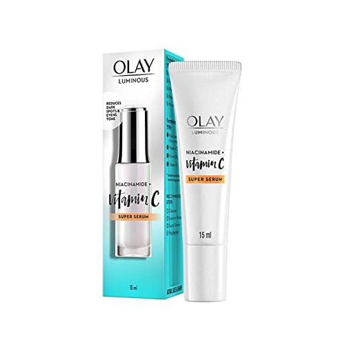 Olay Vitamin C Face Mini Serum with Niacinamide l Dark Spot Reduction l Even Glow & Smooth Texture l Normal, Oily, Dry & Combination Skin l Parabens & Sulphate-free l 15ml