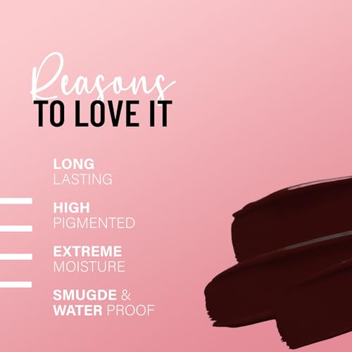 Seven Seas Pure Liquid Lipstick, Matte Finish, Purple (Crimson, 7ml)