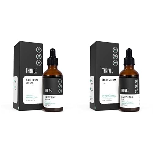 ThriveCo Ultimate Haircare Duo| Hair Growth Serum 2.0 (50ml) + Anti-Grey Hair Prime Serum (50ml) | Promotes Hair Growth & Controls Hair fall + Reverses Premature Grey Hair | For Men and Women