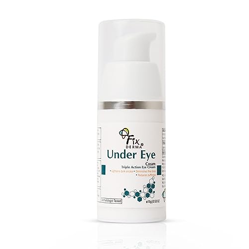 Fixderma Under eye cream | For Dark circles| Controls puffiness | Diminishes under eye ageing | Prevents fine lines | Sooths under eye| Youthful eyes | Safe & Effective cream| Paraben free- 15g