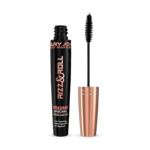 MARY JO K Volume Mascara – MJK-102 | Intense Black, Volumizing & Lengthening Mascara | Smudge-Proof, Waterproof, Long-Lasting | Curl-Enhancing Brush for Bold Lashes