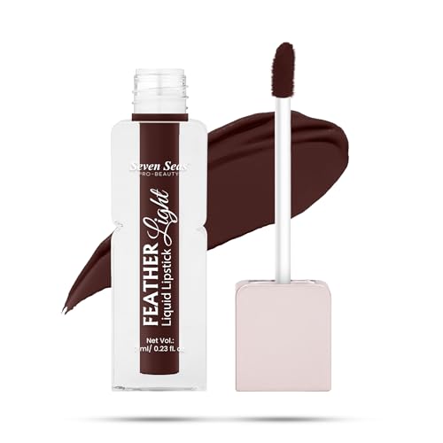 Seven Seas Feather Light Liquid Lipstick | Matte Finish Liquid Lipstick | Long Lasting | Non Transfer | One Coat Application | Stay Upto 12 Hours (326, 6ml)