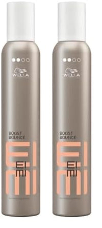 Wella Professionals EIMI Bounce Boost Curl Enhancing Hair Mousse | 300 ml | Curl Defining & Hair Volumizing Mousse with Heat Protection & Frizz Control (Pack of 2)