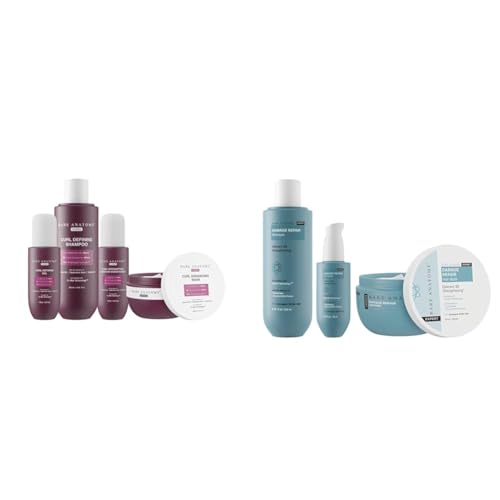 Bare Anatomy Curl Defining Shampoo + Hair Mask + Leave-In Conditioner + Gel 250ml + 250g + 140ml + 140ml Damage Repair Shampoo + Hair Mask + Serum Kit, For Women and Men, 250 ml