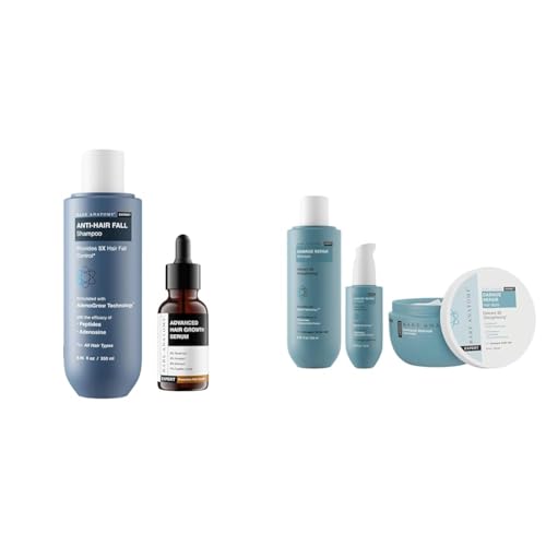 Bare Anatomy Anti Hair Fall Shampoo|Growth 250ml 3% Redensyl + 4% Anagain + 3% Baicapil + 1% Capilia Longa 30mL Damage Repair Shampoo + Hair Mask + Serum Kit, For Women and Men, 250 ml