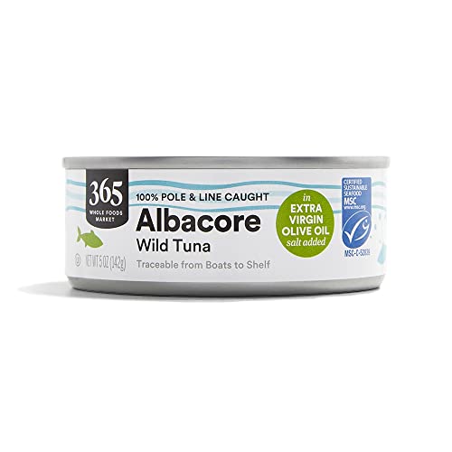 365 Tuna Albacore In Evoo Salt Added, 5 Ounce