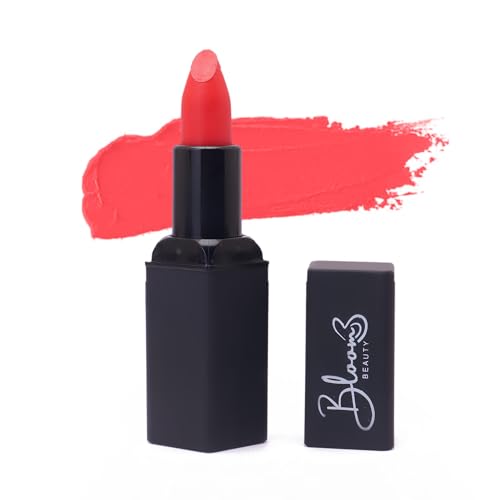 Bloom Beauty Bullet Lipstick Creamy Matte Finish Hydrating & Long-Lasting,Scarlet Bloom