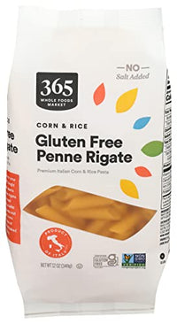 365 Pasta Corn & Rice Penne Rigate Gluten Free, 12 Ounce