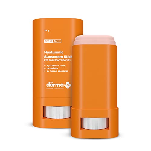 The Derma Co Hyaluronic Sunscreen For All Skin Types Stick With Spf 60 & Pa++++ For Easy Reapplication - 20G, Pack Of 1