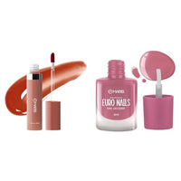 MARS Drip Lip Mist for Women (4.5 ml) (01-Peachy Drip) Reapplication EURO Glossy Nail Lacquer (6.0 ml) (Shade-14)