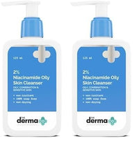 The Derma Co 2% Niacinamide Oily Skin Cleanser for Sensitive, Oily & Combination Skin 125 ml Non-Irritant | 100% Soap-Free | Non-Drying | Gently Cleanses Makeup | With 0.1% ww Salicylic Acid