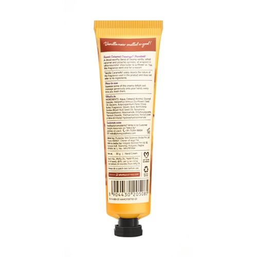 Plum BodyLovin' Vanilla Caramello Hand Cream | Ultra Moisturizing With Shea Butter | Non-Greasy & Lightweight | Warm Vanilla & Delicious Caramel Fragrance | Travel Friendly
