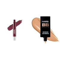 MARS Matte Super Stay Lipstick | Up to 12 Hours Long Lasting | Smudge Proof and Waterproof Lipstick for Women (2.6 gm) (03-SPIRIT) BB Cream Lightweight Foundation (30 ml) (Tan)