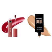 MARS Drip Lip Mist for Women (4.5 ml) (07-Pomelo Drip) Reapplication BB Cream Lightweight Foundation (30 ml) (Tan)
