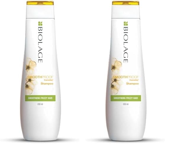 Biolage Professional Smoothproof Anti-Frizz Shampoo for Women and Men, Up to 72HR Frizz Control, Biolage Shampoo With Camellia Flowers, Shampoo for Dry and Frizzy Hair, Vegan & Cruelty-Free, 200ml