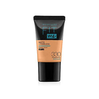 Maybelline New York Fit Me Matte+Poreless Liquid Foundation Tube, 330 Toffee, 18ml and Maybelline New York Face Studio Master Chrome Metallic Highlighter, Molten Gold, 6.7g