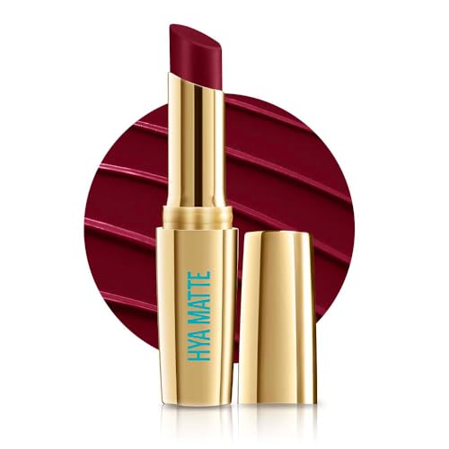 Lakmé 9to5 Lipstick, Hya Matte, with Hyaluronic Acid for hydrated lips, Sangria Sunday 3.6gm